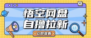 全网首发悟空网盘云真机自撸拉新项目玩法单机可挣10.20不等-资源云