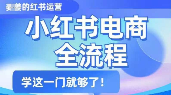 小红书电商全流程，精简易懂，从入门到精通，学这一门就够了-资源云
