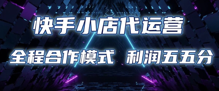 快手小店代运营 限时托管计划 合作模式 利润五五分成【揭秘】-资源云