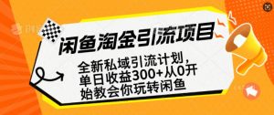 闲鱼淘金私域引流计划,从0开始玩转闲鱼,副业也可以挣到全职的工资-资源云