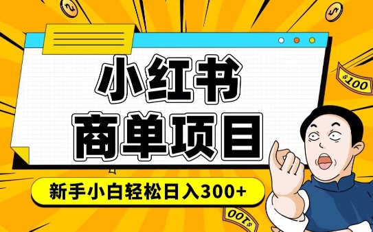 小红书千粉商单，稳定快速变现项目，实现月入6-8k并不是很难-资源云