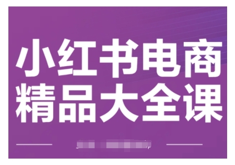小红书电商精品大全课，快速掌握小红书运营技巧，实现精准引流与爆单目标，轻松玩转小红书电商(更新2月)-资源云