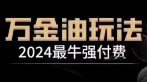 2024最牛强付费，万金油强付费玩法，干货满满，全程实操起飞（更新25年04月）-资源云