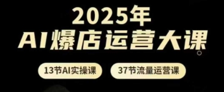 2025年AI爆店运营大课，13节AI实操课+37节流量运营课-资源云