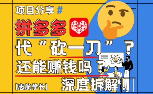 【2025最新】拼多多代坎助力项目深度拆解：还能挣钱吗?全流程玩法-资源云