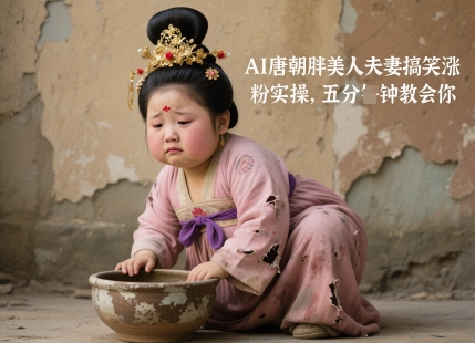 AI唐朝胖美人夫妻搞笑涨粉实操，五分钟教会你-资源云