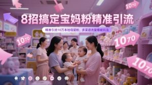 8招搞定宝妈粉精准引流,精准引流10万本地母婴粉,多渠道流量爆破玩法-资源云