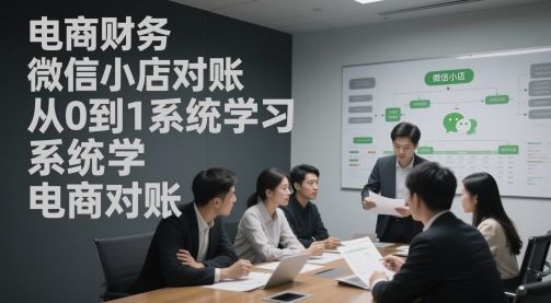 电商财务微信小店对账，从0到1系统学习电商对账-资源云