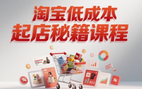 淘宝低成本起店系统课 助你快速起店 实现弯道超车-资源云