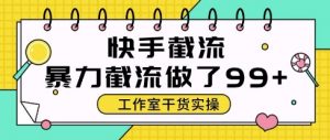 快手暴力截流玩法,全自动无需人工,每日单号50+精准客资【揭秘】-资源云