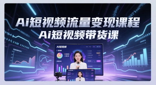 Ai短视频流量变现课程，Ai短视频带货课-资源云