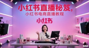 小红书直播秘笈,小红书电商直播教程-资源云