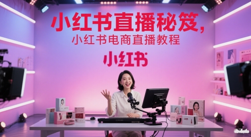 小红书直播秘笈，小红书电商直播教程-资源云
