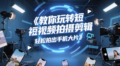 教你玩转短视频拍摄剪辑，轻松拍出手机大片-资源云