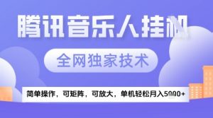 2025腾讯音乐挂G项目，全网独家技术，全新玩法，轻松月入5k+【揭秘】-资源云