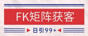 小红书某音FK赛道引流获客 自热矩阵日引200+【揭秘】-资源云