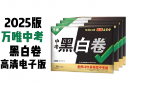 万唯中考《2025年中考黑白卷 (多版本) 》 PDF格式 6.4GB-资源云