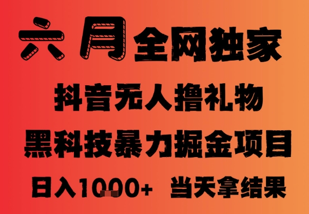 25年6月抖音无人直播最新暴力撸音浪掘金，小白可做，可批量矩阵放大，长期稳定日入1k+【揭秘】-资源云