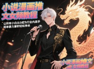 小说漫画推文女频教程，让所有小白从0成为行业内高手，简单暴力兼职轻松挣米-资源云