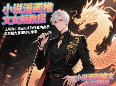 小说漫画推文女频教程，让所有小白从0成为行业内高手，简单暴力兼职轻松挣米-资源云