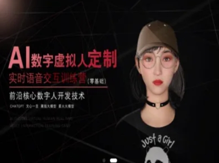 AI数字虚拟人定制，实时语音交互训练营（零基础），前沿核心数字人开发技术-资源云
