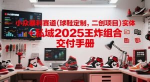 小众暴利赛道(球鞋定制,二创项目)实体+私域2025王炸组合  交付手册-资源云