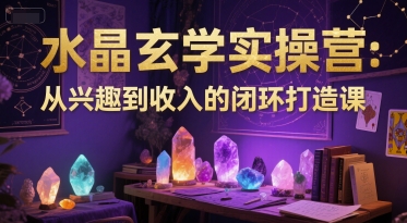 水晶玄学实操营：从兴趣到收入的闭环打造课-资源云