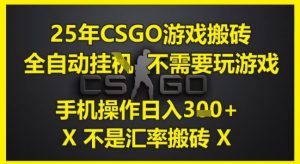 25年CSGO游戏搬砖,全自动运行,不需要玩游戏,手机操作日入3张(不是汇率搬砖)【揭秘】-资源云