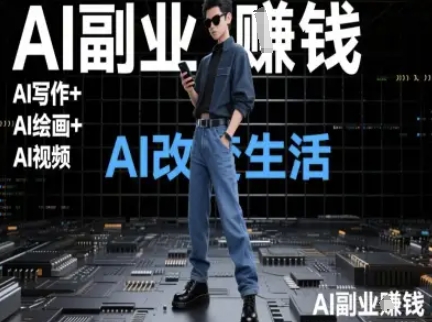 AI改变生活（Ai写作+AI绘画+Ai视频），AI副业挣钱-资源云