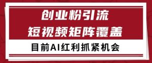 小红书某音创业赛道引流获客 自热矩阵日引200+【揭秘】-资源云