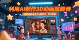 利用AI制作3D动画甄嬛传，流量爆了，手把手教你这个AI新玩法，轻松涨粉-资源云