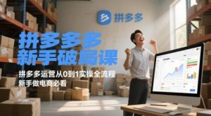 拼多多新手破局课，拼多多运营从0到1实操全流程，新手做电商必看-资源云