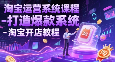 淘宝运营系统课程-打造爆款系统-淘宝开店教程-资源云