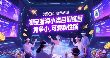 淘宝蓝海小类目训练营， 竞争小，可复制性强-资源云