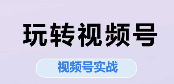 玩转视频号，视频号实战系列课-资源云