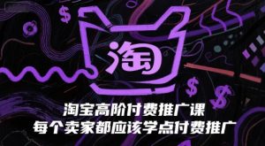 淘宝高阶付费推广课,每个卖家都应该学点付费推广-资源云