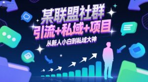 某联盟社群，引流+私域+项目，从新人小白到私域大神-资源云
