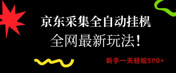 京东采集全自动挂G项目，全网最新玩法新手一天轻松5张【揭秘】-资源云