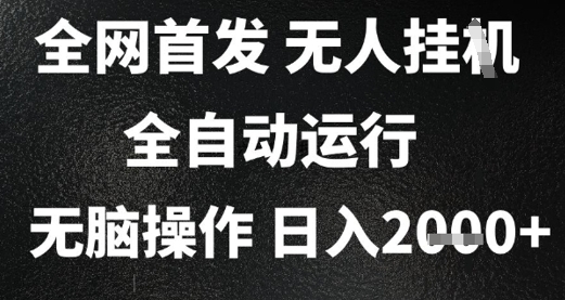 2025首发无人挂G项目，日入2k+，全自动运行，无脑操作，长期稳定 小白可玩【揭秘】-资源云