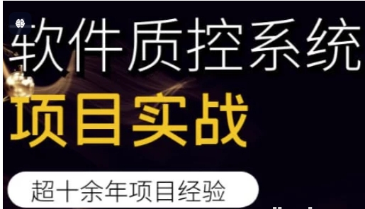 【软件质控系统项目实战】[22.59GB]-资源云