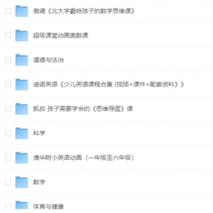 小学学习知识合集(包括语数外动画、视频、绘本、试卷、资料,共843G)-资源云