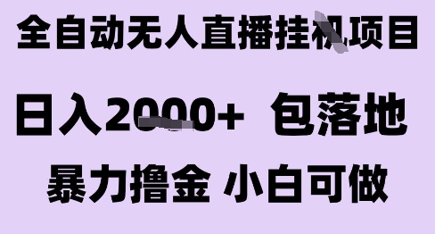 最新全自动抖音无人直播挂G项目，日入2k+ 包落地暴力撸金，小白可做【揭秘】-资源云