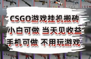 CSGO游戏挂G搬砖,小白纯手机即可操作,不用电脑打游戏,日入3张+,副业网创项目【揭秘】-资源云