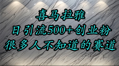 喜马拉雅，小而精的流量赛道，日进500+精准创业粉-资源云