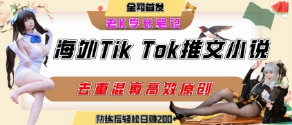海外tiktok小说推文暴力项目，高停留率，高转化率，上手后一天搞顿饭钱不是问题-资源云