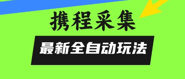 携程信息采集全自动玩法，0风控，无脑开干【揭秘】-资源云