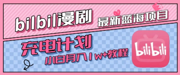 最新蓝海项目，B站充电计划，小白也能月入1w+-资源云