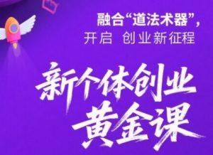 新个体创业黄金课:道法术器四维抢占2025红利-资源云