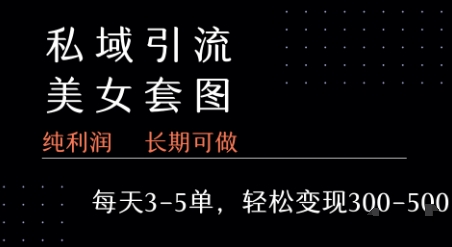私域卖套图每天3-5单   每单利润99-2张+-资源云