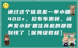 通过这个信息差一单小挣4张+,拉布布搬砖,闷声发小财抓住商机的都挣到钱了【保姆级教程】-资源云